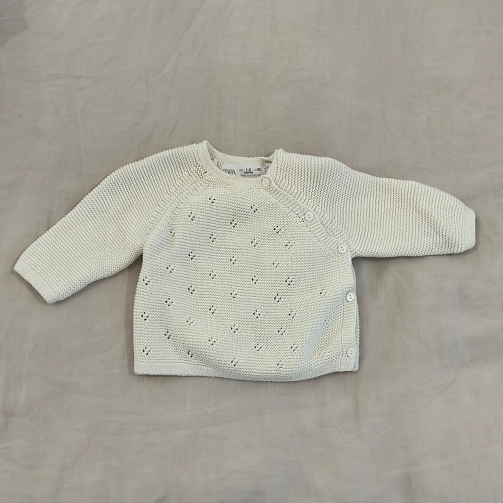 Crème Texture Knit Sweater 1-3 EUC